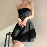 DAIIIBABYYY  -  New Women's Solid Color High Waist Slim Fit Sexy Zipper Strapless Backless Dress for Women
