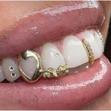 Daiiibabyyy  Fashion Gold-Plated Single Hollowed-Out rose Flower Braces Hip-Hop Braces Flower Decorative Jewelry Accessory