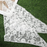 Daiiibabyyy Flower Lace Triangle Scarf Hair Band White Fashion Bandana Turban Headband For Women Headwarp Hair Accessories