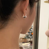 Daiiibabyyy Silver Plated Star Earrings for Women Girl Birthday Gift Jewelry Dropshipping Wholesale