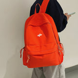 Daiiibabyyy  High School Student Backpack, Simple Solid Color, Middle School Student Backpack, Large Capacity, Lightweight Backpack