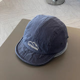 DAIIIBABYYY  -  New Short Brim Baseball Cap For Men Women Soft Brim Sunscreen Outdoor Peaked Hat Unisex Letters Embroidery Adjustable Visors Hat