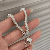 DAIIIBABYYY  -  Best Sell Romantic Love Heart Round Circle Silver Ladies Charm Bracelet Jewelry For Women Wedding Gifts No Fade