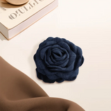 Daiiibabyyy 2024 Fashion Denim Blue Rose Large Hair Claw Clip Headwear Spring Summer Korean Women Oversized Flower Hairpin Hair Accessories