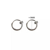 Daiiibabyyy  Silver Charming Zircon Round Hoop Earrings for Women Classic Fine Jewelry Minimalist Geometric Accessories