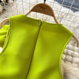 DAIIIBABYYY  -  Sexy o neck Three-dimensional flower sleeveless Dress Chic Elegant Vestidos Vintage party Women Fashion pencil dresses