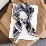 DAIIIBABYYY  -  New Silk Square Scarf Women Luxury Floral Print Kerchief Soft Satin Hairband Hands Bag Ribbon Foulard Hijab Neckerchief Headband