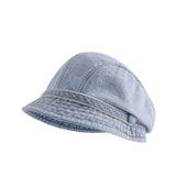 DAIIIBABYYY  -  Cute Retro Fisherman Hat Solid Color Cold Resistance Bucket Hats Ultra Light Warmth Duck Tongue Hat Women's