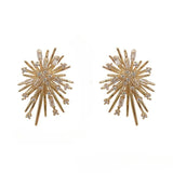 Daiiibabyyy  Sparking Snowflake Earrings for Women Shiny Cubic Zirconia Imitation Firework Exquisite Earring Christmas New Year Party Jewelry
