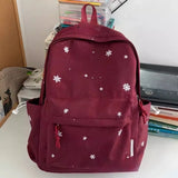 Daiiibabyyy  Vintage Y2k Aesthetic 15.6 Inch Laptop Bags for Women Kawaii Print Backpacks High-capacity Students Travel Schoolbags All Match