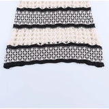 Daiiibabyyy  Women Knitted Hollow Out Mini Dresses Round Neck Sleeveless Off Shoulder Short Dress Lady Casual Summer Holiday Beach Robes