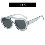 Daiiibabyyy  Unisex Sunglasses European American Double Beam Irregular New Retro High Quality Luxury Brand Personalized Popular Sunglasses