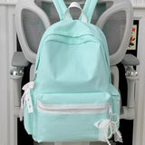 Daiiibabyyy  Women Students High-capacity Casual Backpack Y2k Aesthetic Sweet Kawaii Backpacks Fashion Trendy Korean Schoolbags Streetwear