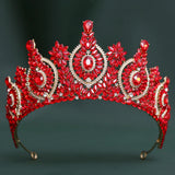 Daiiibabyyy  Baroque Queen Large Crystal Pink Crowns For Bridal Women Girls Wedding Tiaras Diadem Princess Party Hair Dress Jewelry
