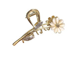 Daiiibabyyy Vivid Flower Hair Claws for Women Vintage Hair Jewelry Charm Big Rhinestone Crystal Crab Clip Wedding Claw Crab Daisy Shark Clip