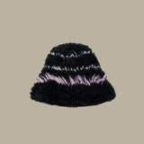 Daiiibabyyy  Rabbit Hair Knitted Fisherman's Hat Plush Fisherman Hat Women's Make Your Face Look Smaller Rabbit Fur Knitted Hat Big Fashion
