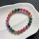 DAIIIBABYYY  -  7.8MM Natural Tourmaline  Bracelet String Charms Handmade Fortune Energy Bangle Mineral Woman Amulet Jewelry Gift 1PCS