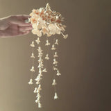 Daiiibabyyy  Lily of The Valley Flowers Tassel Hair Clip Retro New Chinese Style Flower Hair Claws Forest Ancient Style Flower Accessories