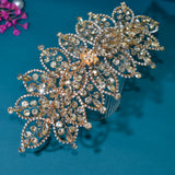 Daiiibabyyy  Bride Headdress Rhinestone Wedding Hair Jewelry Bridal Hair Piece Champagne Crystal Headband Hair Accessories for Women