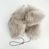Daiiibabyyy  Imitation Raccoon Fur Thunderbolt Hats Women Winter Padded Thickened Ear Protection Caps Y2K Sexy Plush Ski Cap Outdoor Riding