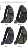 Daiiibabyyy  Portable Nylon Men Chest Bag Multi Compartment Large Capacity Shoulder Bag Adjustable Strap Multi Storage Pouch Outdoor Sports