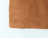Daiiibabyyy  Autumn Winter High Waist Suede Faux Leather Mini Skirt Women Back Zipper A-line Short Skater Party Femme Camel Black