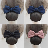Daiiibabyyy  Vintage Ribbon Bowknot Spring Clip Headwear Korean Style Bun Snood Hairpin Hair Accessories Nurse Hair Clip Bank