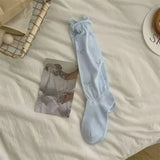 DAIIIBABYYY  -  2pairs Lolita Bow Black White Socks JK Japanese Style Bandage Bowknot Kawaii Sock Women Sweet Girls Cute Cotton Long Socks Sox
