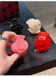 DAIIIBABYYY  -  Floral Hair Claw Red Hairclips Rose Acetate Hair Accessories for Girls and Women Headwear