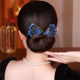 DAIIIBABYYY  -  Deft Hair Bun Maker Elegant French Hair Twist Rhinestone Hair Bun Ball Hair Clip Accessories For Parties Dinners Wedding