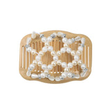Daiiibabyyy  Wooden Bead Magic Hair Comb Elastic Rope Disc Hair Clip Quick Bun Maker for Women Vintage Hair Styling Tool