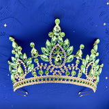 Daiiibabyyy  Luxury Baroque Vintage Water Drop AB Crystal Tiara For Women Wedding Girls Birthday Party Elegant Crown Hair Accessories