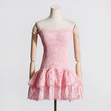 DAIIIBABYYY  -  Summer Floral Sundress Holiday Halter Print Corset Short Dress Women Sexy Backless Ruffles Cake Vestidos Mini Flower Beach Robe