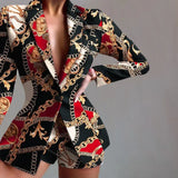 DAIIIBABYYY  -  Autumn and Winter European and American Fashion Leopard Print Casual Shorts Suit Women