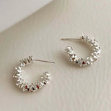 Daiiibabyyy  New Trendy Silver Color Big Circle Hoop Earrings for Women Exaggerated Metal Geometric Smooth Round Earrings Jewelry Gift