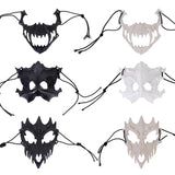 DAIIIBABYYY  -  1PCS Party Skull Mask Long Teeth Demon Skeleton Half Face Mask Wolf Dragon Tiger Houjuu Nue Mask Cosplay Halloween Costume Props