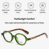 Daiiibabyyy  Retro Oval Frame Reading Glasses Ultralight Unisex Far Sight Eyeglasses Small Presbyopia Glasses for Women & Men