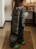 DAIIIBABYYY  -  Women Camouflage Cargo Pant Y2K Streetwear Low Waist American Trousers Vintage Loose Casual Bf Hip Hop Pockets Fall Pants
