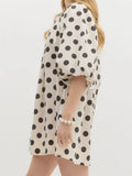 Daiiibabyyy  Elegant Floral Print Midi Dress with V-Neckline and Ruffled Sleeves Perfect for Maternity Wear or Casual Outings