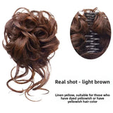 Daiiibabyyy  Lazy Style Long Beard Chicken Tail Hair Band Fake Hair Bun Flower Bud Head Simulation Hair Accessories Chinese Origin