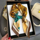 DAIIIBABYYY  -  New Silk Square Scarf Women Luxury Floral Print Kerchief Soft Satin Hairband Hands Bag Ribbon Foulard Hijab Neckerchief Headband