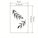 Daiiibabyyy  1 Sheet Herbal Finger Tattoo Sticker Waterproof and Long-lasting Temporary Tattoo