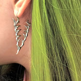 Daiiibabyyy  Goth Jewelry Metal Teeth Thorn Earrings Women Cool Accessories Punk Charms Aesthetic Earrings Hip Korean Fashion Earrings