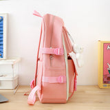 Daiiibabyyy  4Pcs/Set Large Capacity 4 in 1 Backpack Breathable Casual School Bag Multifunction School Rucksack College Backpack Teenage