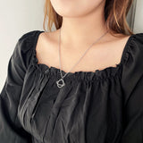 DAIIIBABYYY  -  Fashion Hollow Saturn Planet Pendant Necklace Star Universe Charm Metal Chain Silver Color Women Kpop Jewelry