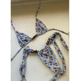 Daiiibabyyy  New Sexy Lace Patchwork Brazilian Bikini Set Female Halter Swimwear Women Print Halter Swimsuit Bathing Suit Biquini