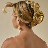Daiiibabyyy  1pc hot sale shell hair clip made of environmental alloy; it is a unique head accessory with a shark clip
