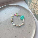 DAIIIBABYYY  -  Colorful Beaded Bracelet Simple Stretch Bracelets Summer Jewelry Stackable Bangle Friendship Wristbands