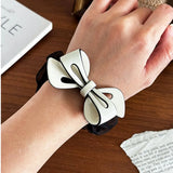 DAIIIBABYYY  -  Korean New Fashion Hollow Acetate Bow Scrunchie Simple High-Grade High Ponytail Hair Band Hair Rope For Woman Girls