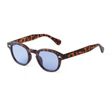 Daiiibabyyy  Vintage Fashion Shell Round Sunglasses Women Men Brand Design Retro Rivet Yellow Blue Lens Square Sun Glasses Female UV400